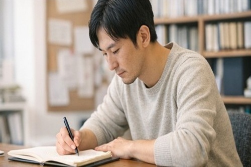 リスキリングする男性