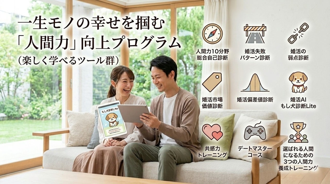 一生モノの幸せを掴む「人間力」向上プログラム（楽しく学べるツール群）