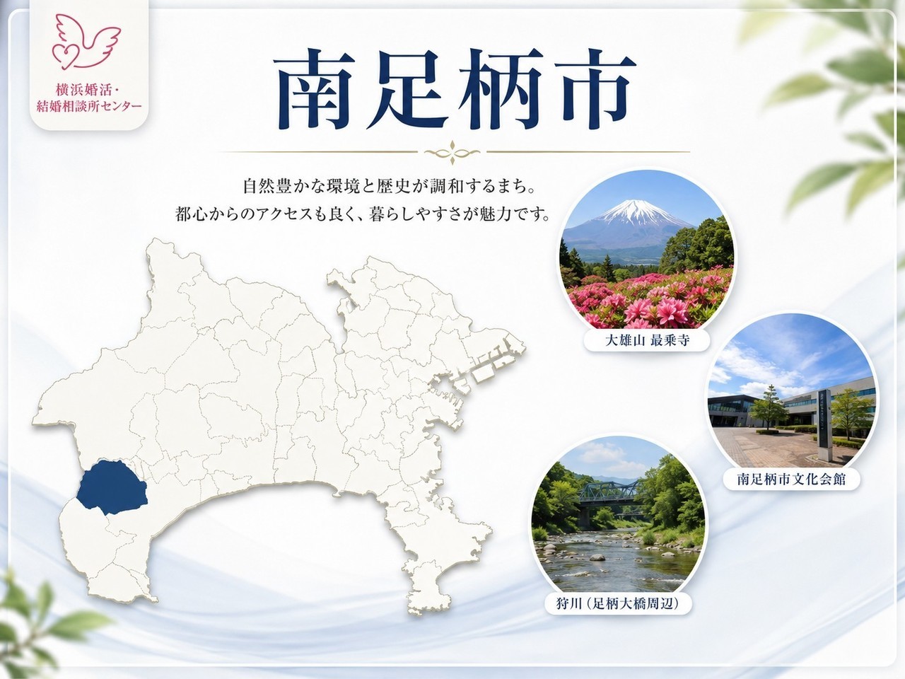 南足柄市の地図とメインスポット