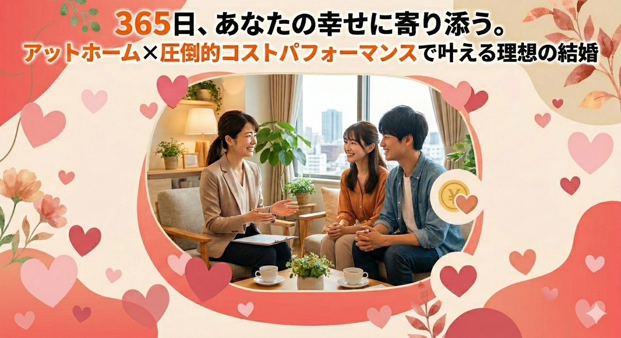 笑顔で語り合うカウンセラーとカップル。アットホームで圧倒的なコストパフォーマンス