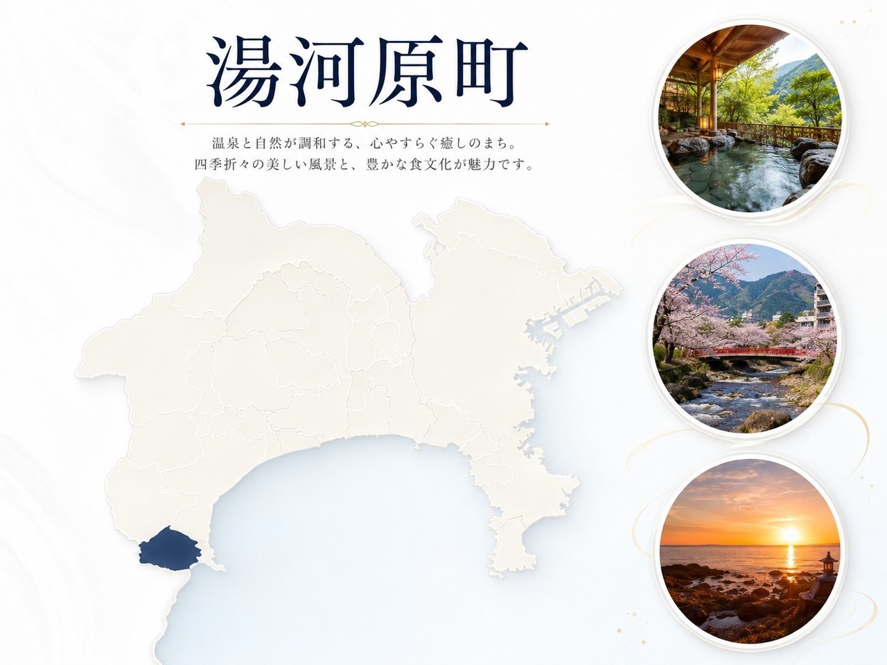 箱根町の地図とメインスポット