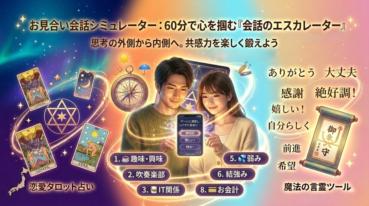 会話のエスカレーターを学べる婚活シミュレーター