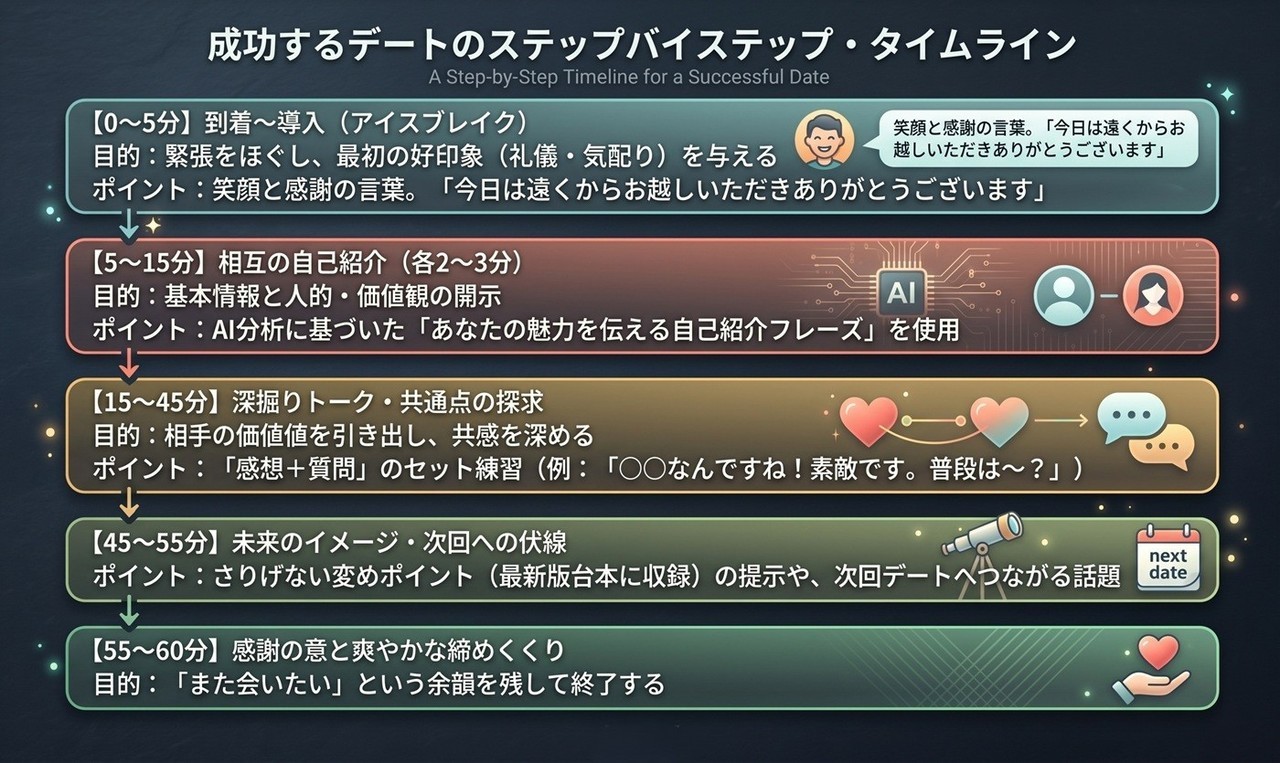 お見合い台本のタイムライン