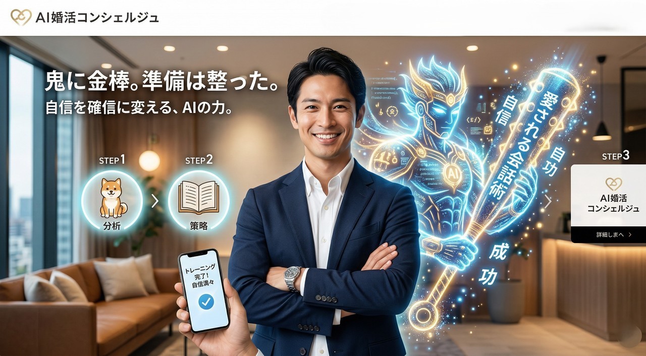 AI婚活コンシュルジュでお見合いも鬼に金棒