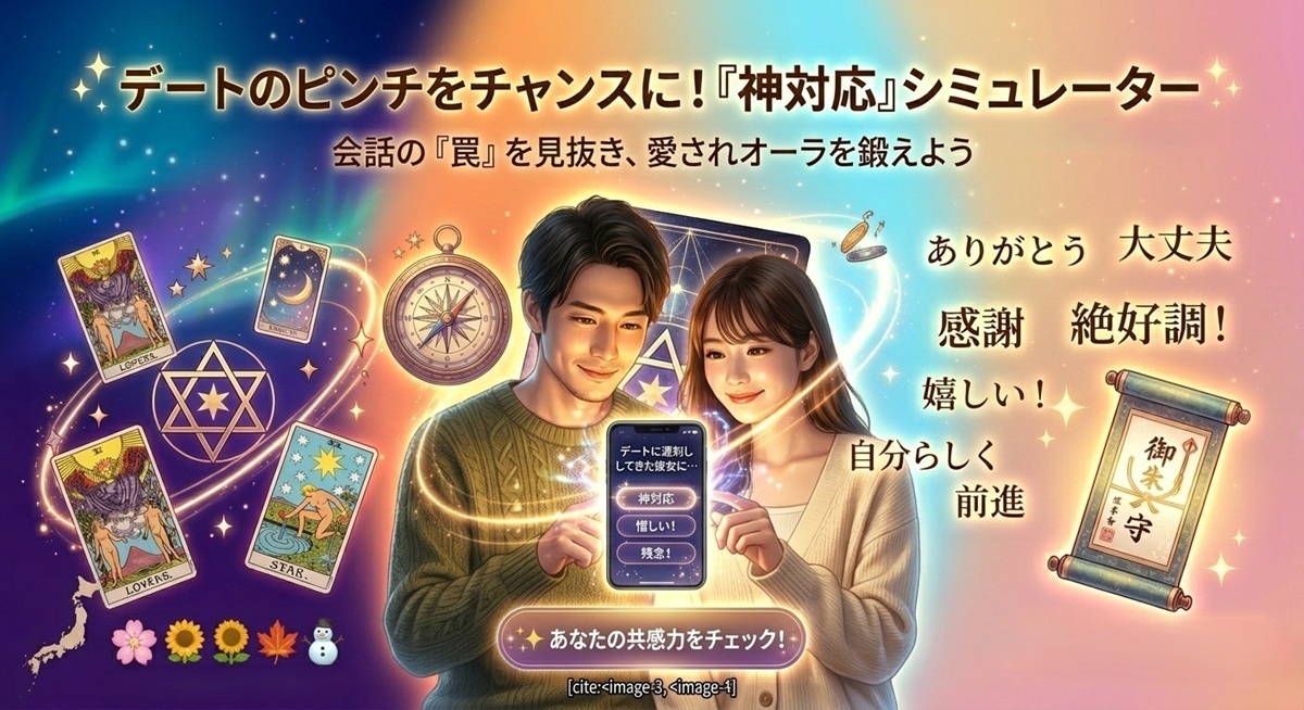 デートのピンチをチャンスに。神対応力を鍛えるシミュレーター