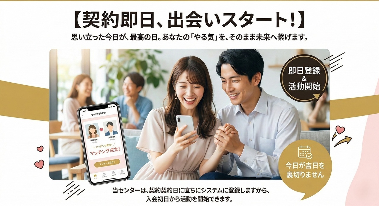 契約日に直ちにシステムに登録するから、あなたのやる気を削ぎません！