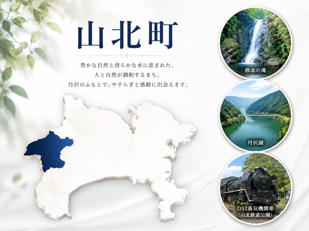 山北町の地図とメインスポット