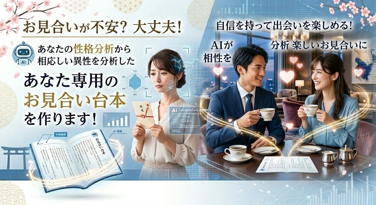 あなた専用のお見合い台本まで作成します