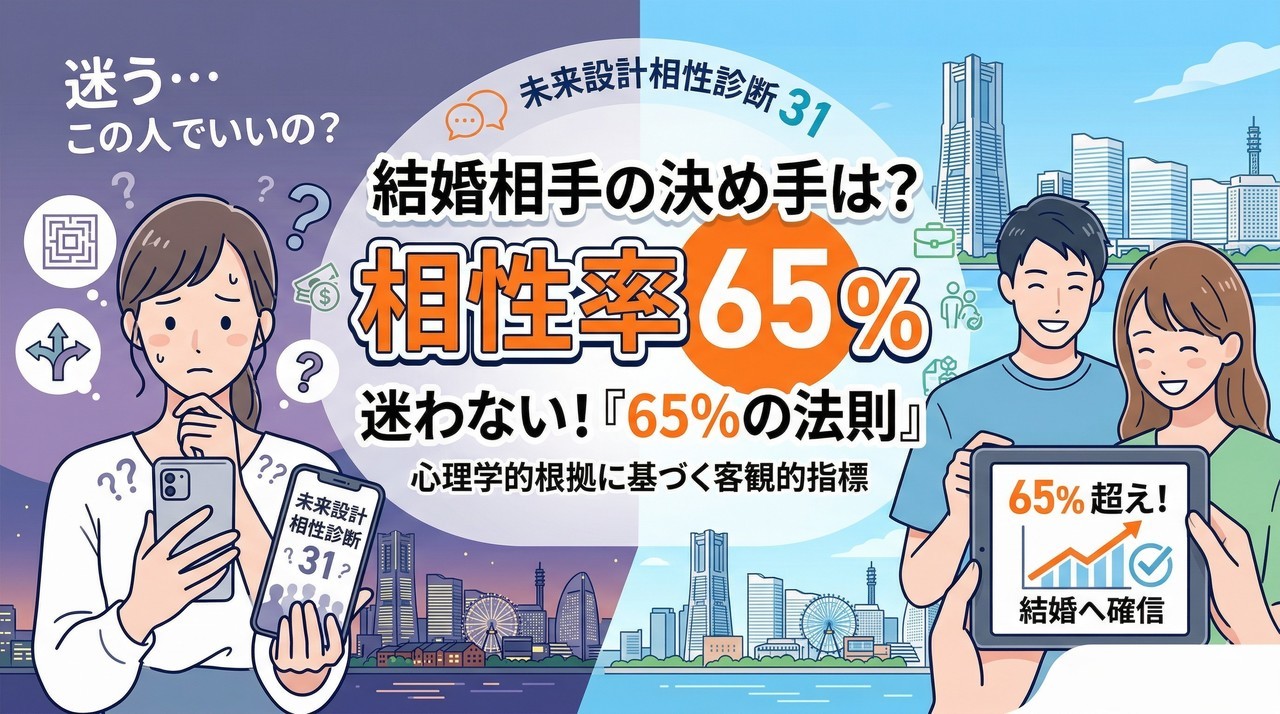 相性の決め手は相性率65％以上