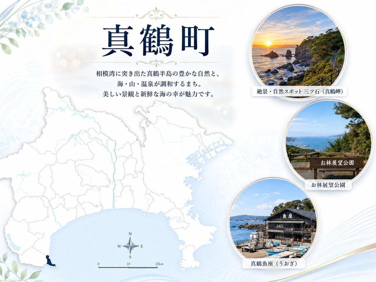 真鶴町の地図とメインスポット