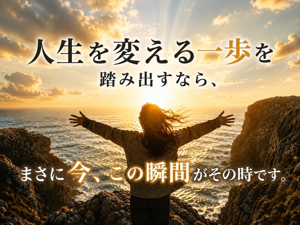 人生を変えるのなら今、この瞬間です