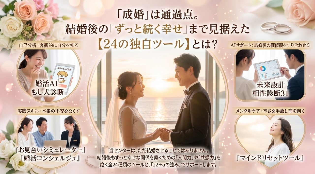 成婚に導く24の独自ツールとは？