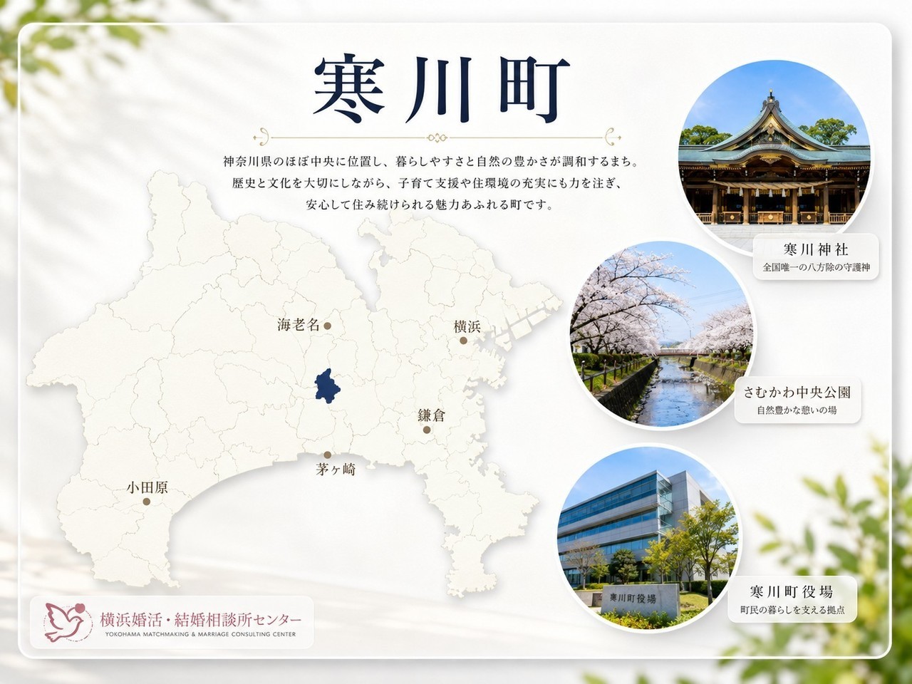寒川町の地図とメインスポット