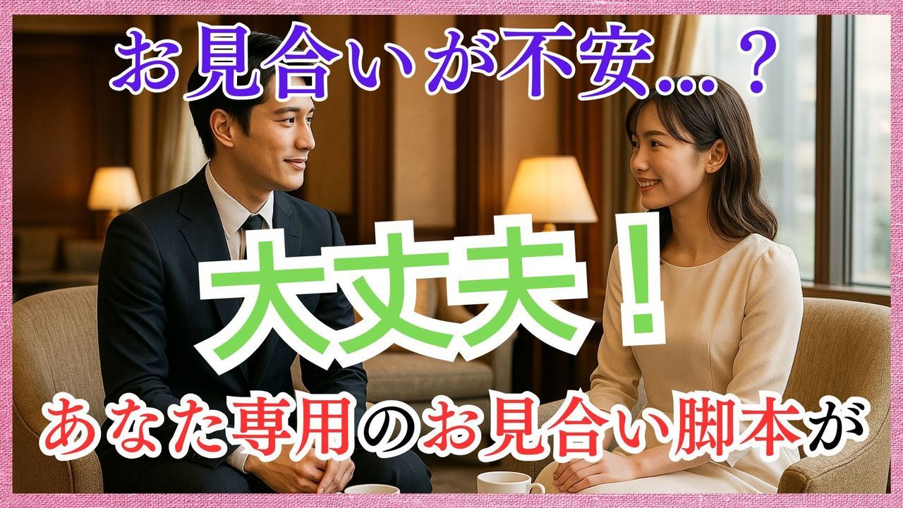 あなた専用のお見合い台本まで作成します