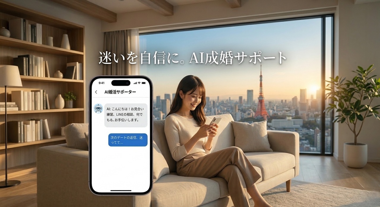 AI婚活コンシェルジュで迷いを自身に
