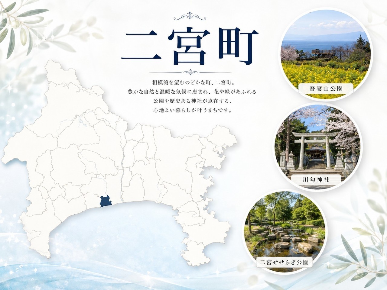 大磯町の地図とメインスポット