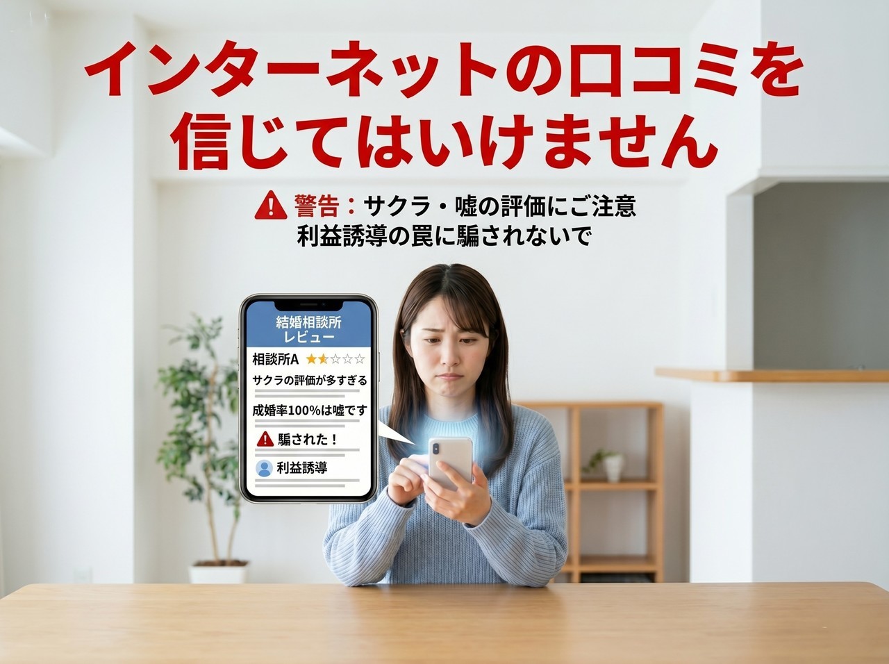 インターネットの口コミを信用してはいけません